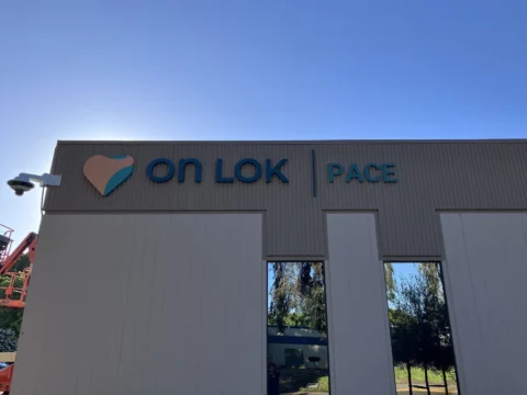 Close view of exterior On Lok PACE dimensional letters